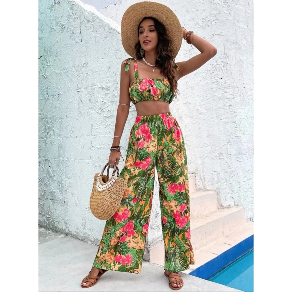 Tropical Floral Two Piece Set